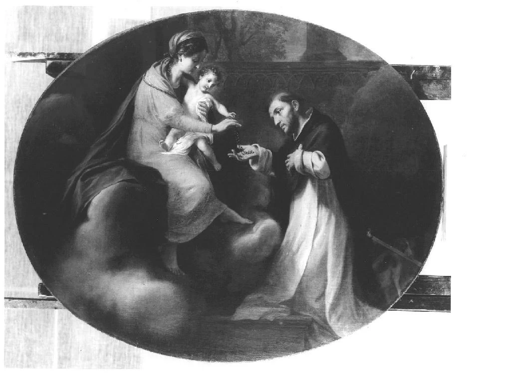 Misteri del rosario - Madonna del Rosario con San Domenico, Chiesa di san Liborio, Colorno, Parma